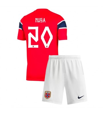 Norge Antonio Nusa #20 Hjemmebanetrøje Børn VM 2026 Kortærmet (+ Korte bukser)